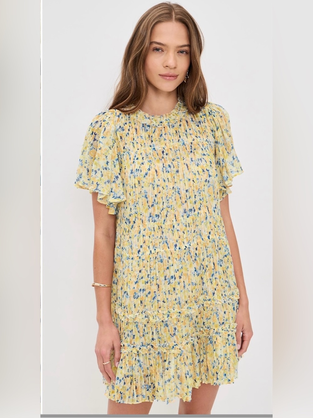 Ulla Johnson Ryla Silk Mini Dress Floral Layered Sz 4 NWT Retail $545